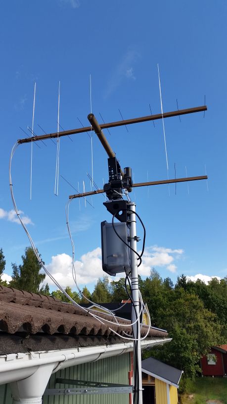 DIY Dual band yagi WA5VJB with relay and LNA connector box